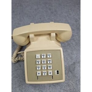 Vintage Western Electric Ivory Corded Desk Phone Telephone Touch Tone Volume